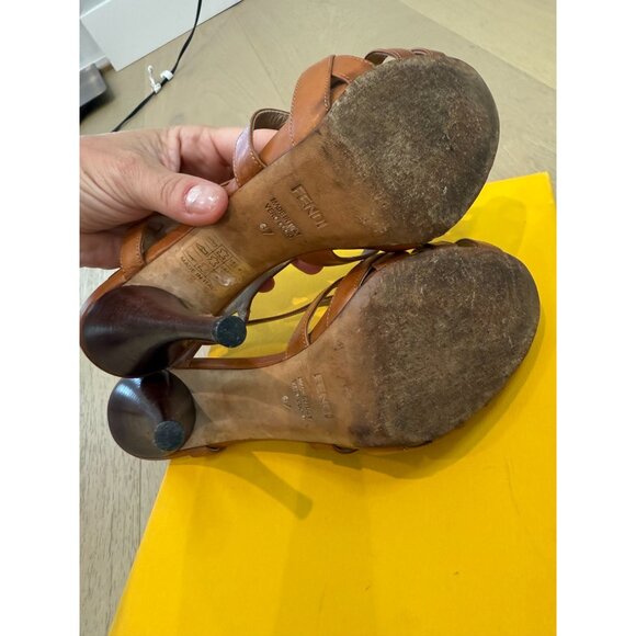 Women's Fendi Spuntata Cuoietto Scotch Caged High Heel Sandals, size EU size 37 - Picture 6 of 13